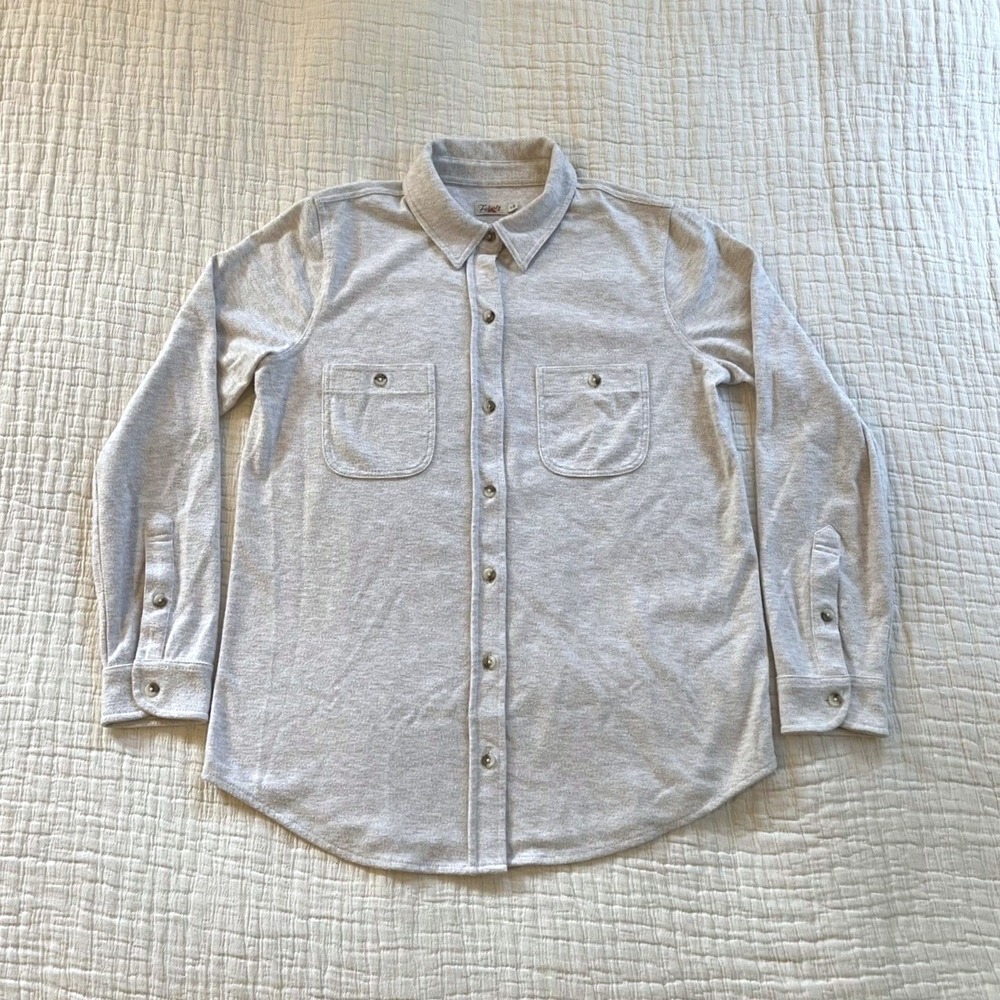Faherty Legend Sweater Shirt Womens S Oatmeal Cream - Picture 2 of 7